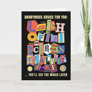Laugh Often – Positive Typography Quote Design Card