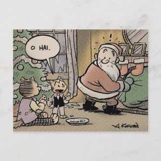 Laugh-Out-Loud Cats Christmas Postcard