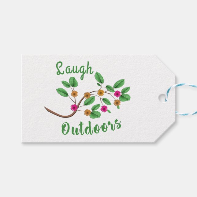 Laugh Outdoors Gift Tags (Front (Horizontal))