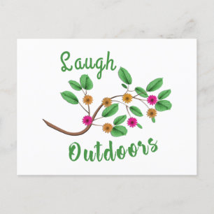 Laugh Outdoors Invitation Postcard