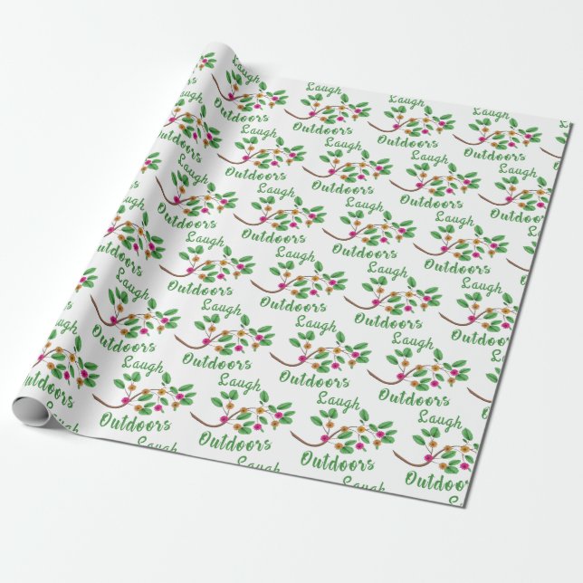 Laugh Outdoors Wrapping Paper (Unrolled)