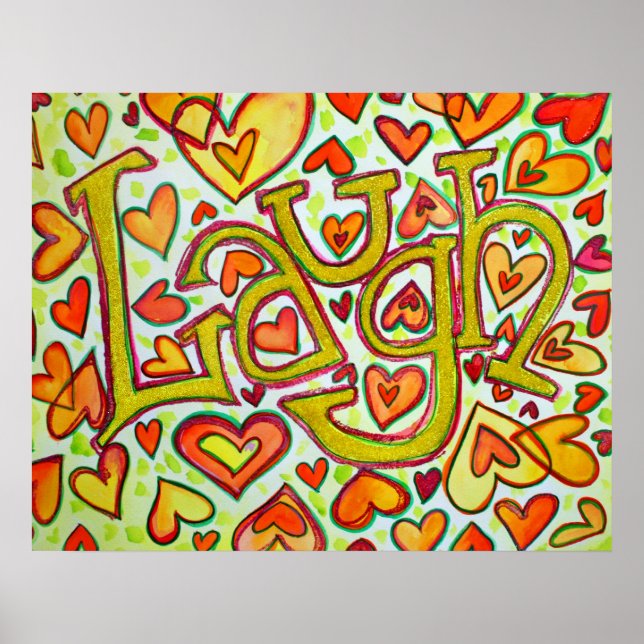 Laugh Poster Print (Glitter) (Front)