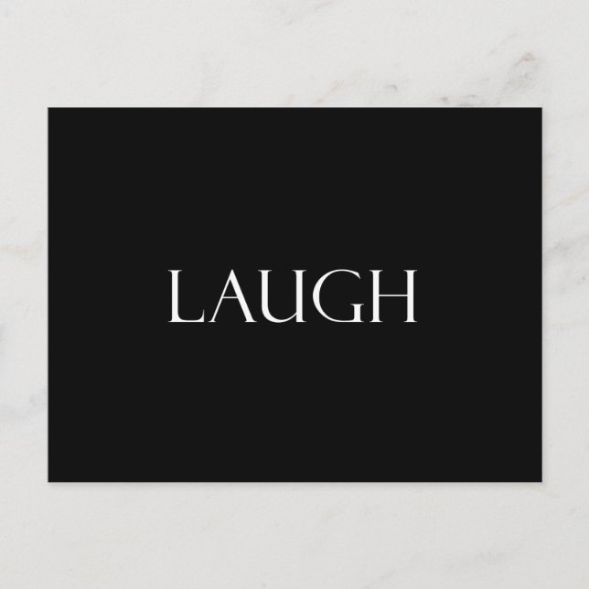 Laugh Quotes Inspirational Laughter Quote Postcard (Front)