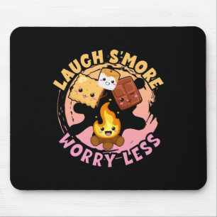 Laugh S'more Worry Less Weekend Clamping Children  Mouse Mat