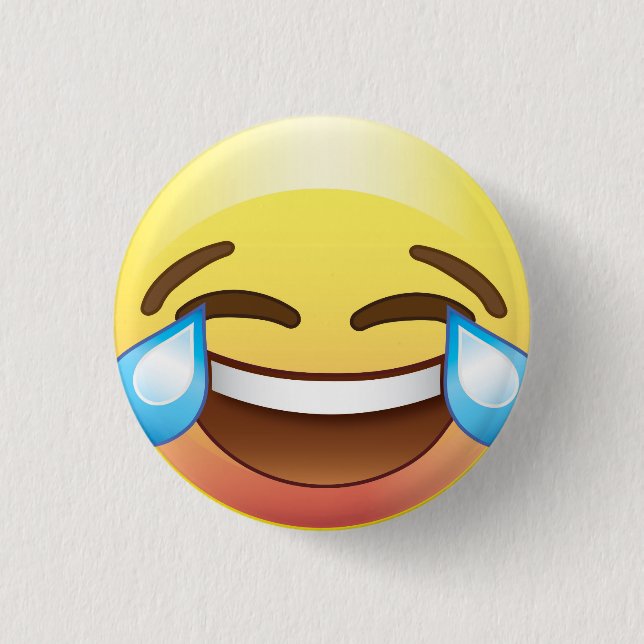 Laugh till you Cry, Tears of Happiness Emoji Pin (Front)