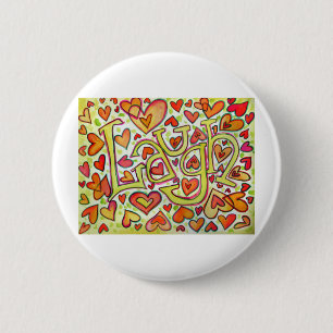 Laugh Word Art Button or Pins