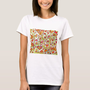 Laugh Word Art Painting Tshirt