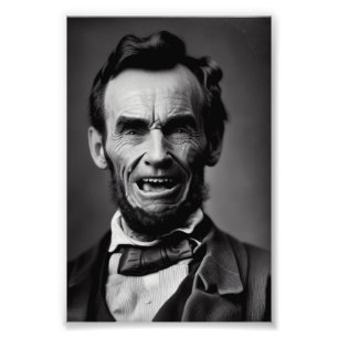 Laughing Abe, Abraham Lincoln, US President, Humou Photo Print