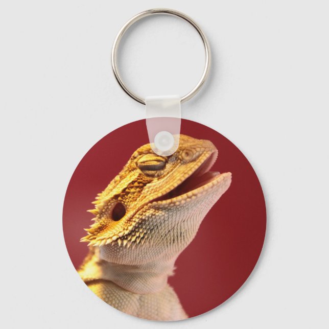Laughing Bearded Dragon Key Ring (Front)