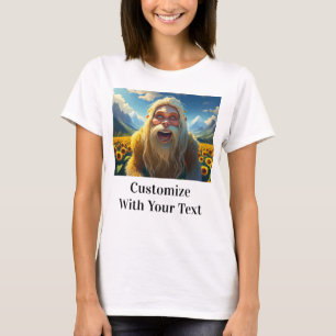 Laughing Bigfoot Sunflowers T-Shirt