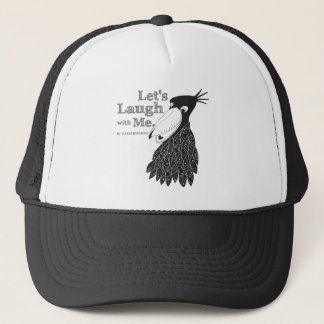 Laughing Black White Stork Trucker Hat