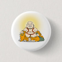 Laughing Buddha Button