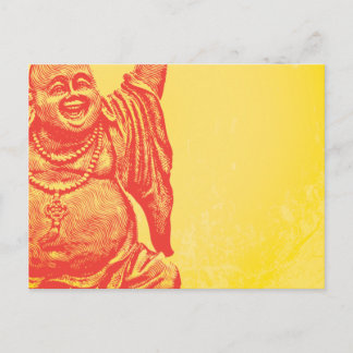 Laughing Buddha (red) Postcard