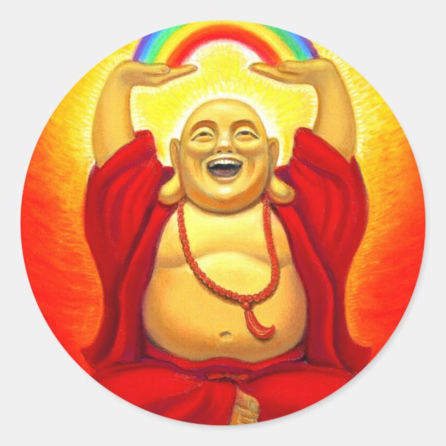 Laughing Buddha Sticker (Front)