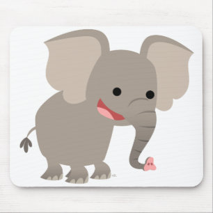Laughing Cartoon Elephant  Mousepad