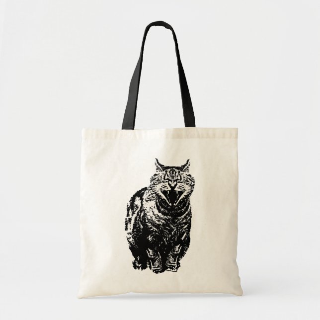 Laughing Cat Budget Tote Bag (Front)