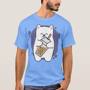 Laughing Cat Neko Kawaii Boba Tea In Anime Style 1 T-Shirt