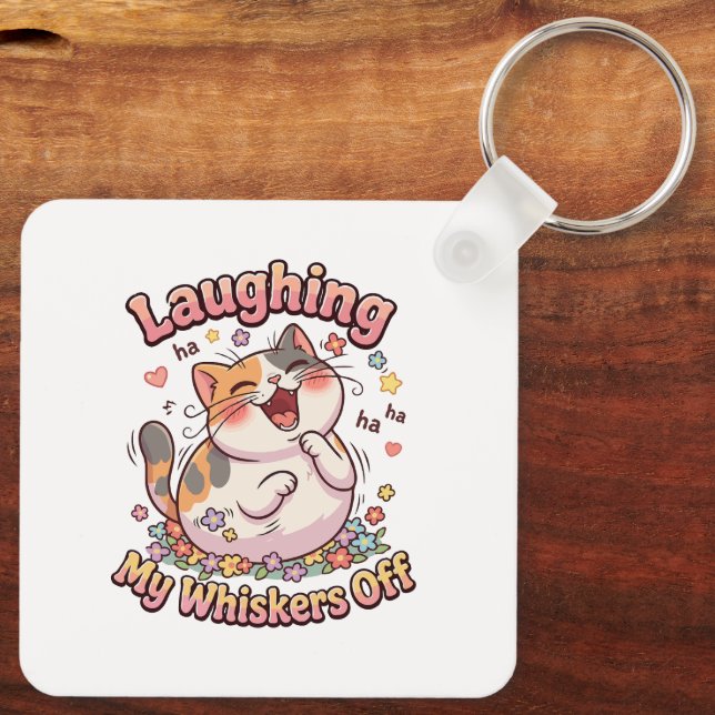  Laughing Cat Whiskers Off Key Ring (Back)