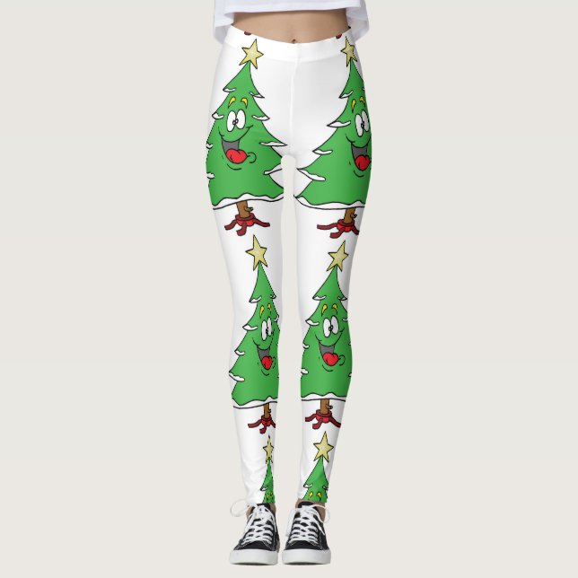 ***LAUGHING CHRISTMAS TREE*** CHRISTMAS LEGGINGS (Front)