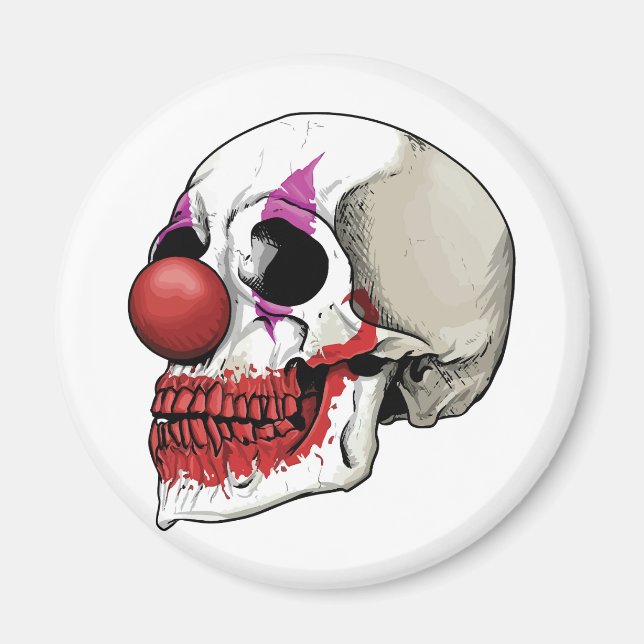Laughing Clown Skull - Fate Until Death Magnet (Front)