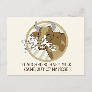 Laughing Cow Milk Out My Nose Postcard
