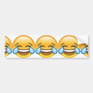 Laughing Crying Tears of Joy emoji Bumper Sticker
