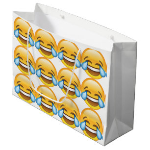 Laughing Crying Tears of Joy emoji Large Gift Bag
