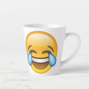 Laughing Crying Tears of Joy emoji Latte Mug