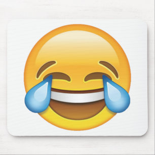 Laughing Crying Tears of Joy emoji Mouse Mat