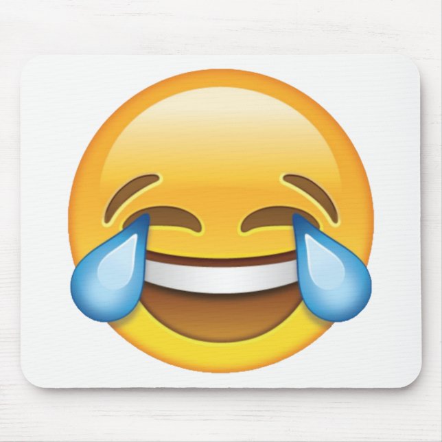Laughing Crying Tears of Joy emoji Mouse Mat (Front)