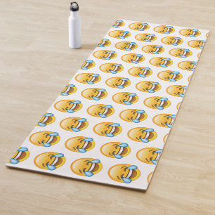 Laughing Crying Tears of Joy emoji Yoga Mat