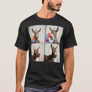 Laughing Donkey Face Farmyard Animal Happy Donkey  T-Shirt
