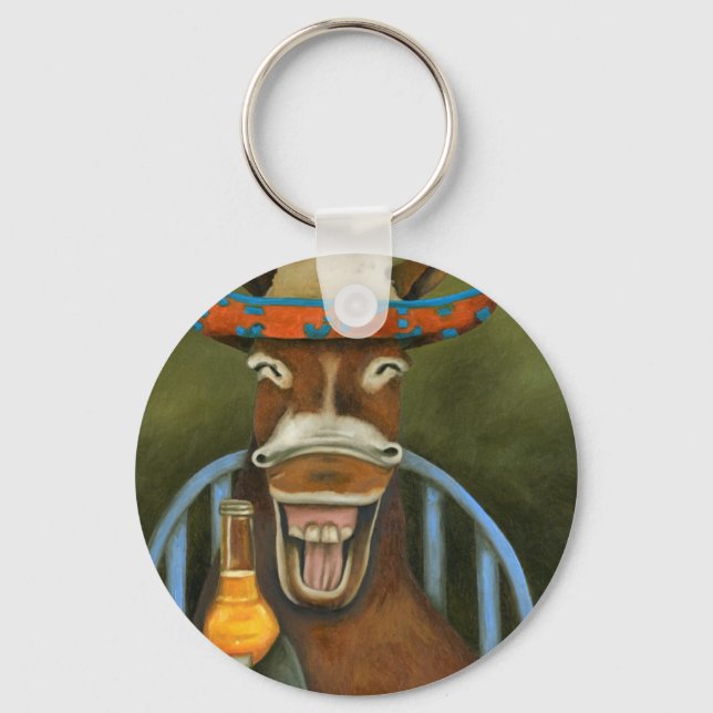 Laughing Donkey Key Ring (Front)