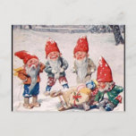 Laughing Elves Postcard<br><div class="desc">These elves sure have the Christmas Spirit! Join in the fun,  with this vintage design.</div>