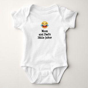 Laughing emoji Mom and Dad's little joker Baby Bodysuit