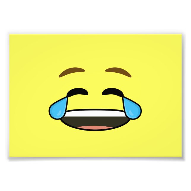 Laughing Emoji Photo Print (Front)