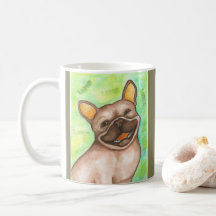 Laughing French Bulldog mug