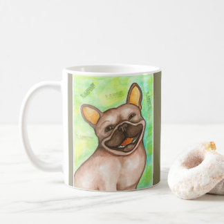 Laughing French Bulldog mug