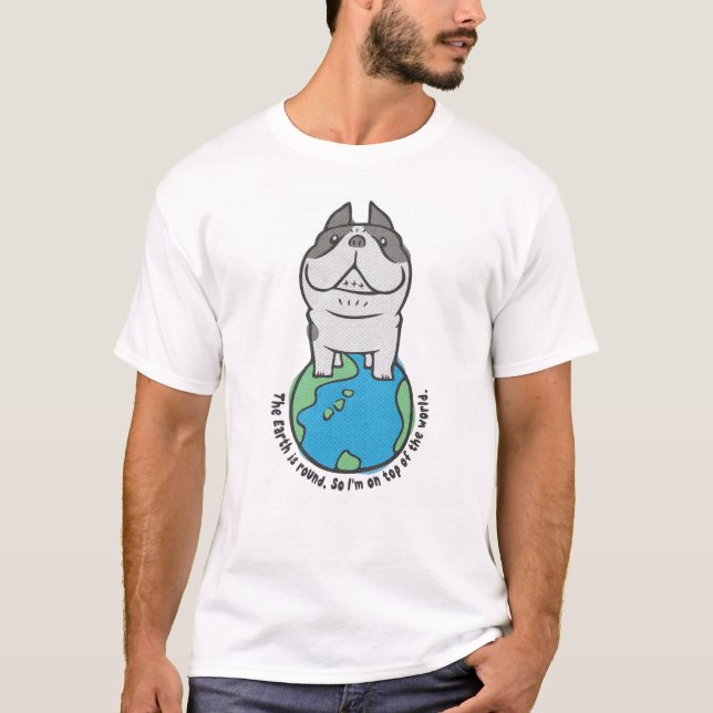 Laughing French Bulldog T-Shirt (Front)