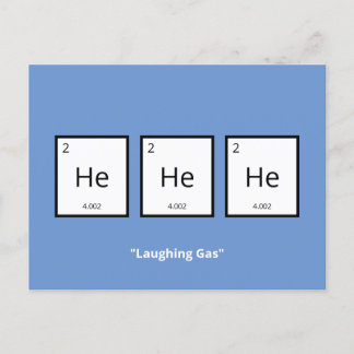 Laughing Gas Helium | Humourous Science Pun Holiday Postcard