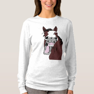 Laughing Horse Head  Humour for Horse Lovers T-Shirt