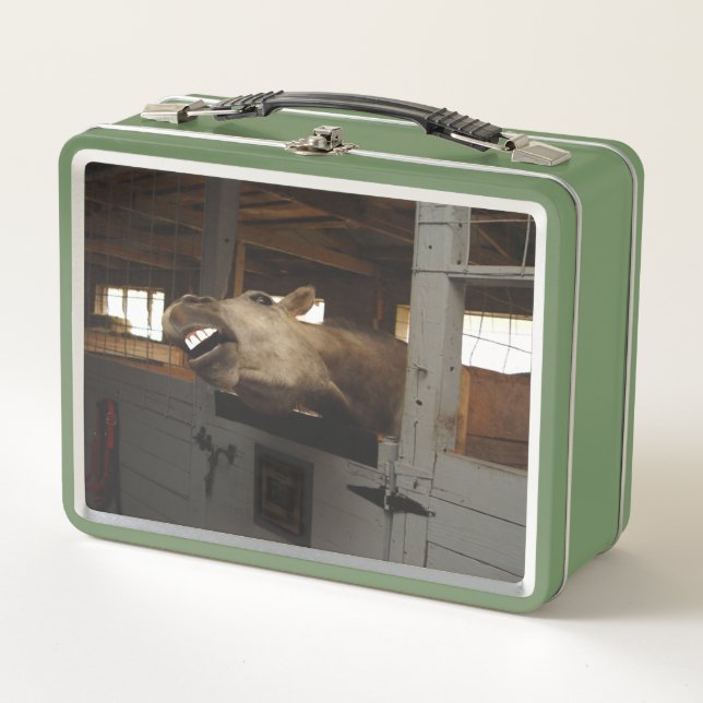  Laughing horse Metal Lunch Box (Front)