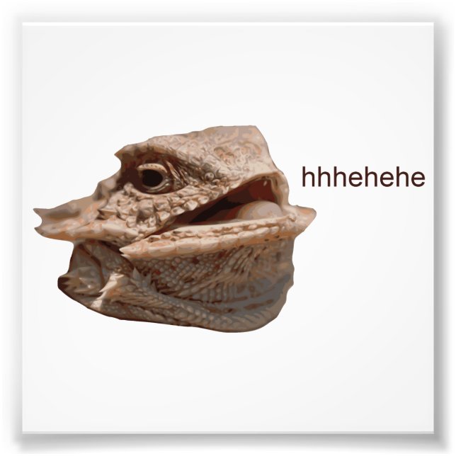Laughing Iguana HeHe Lizard Photo Print (Front)
