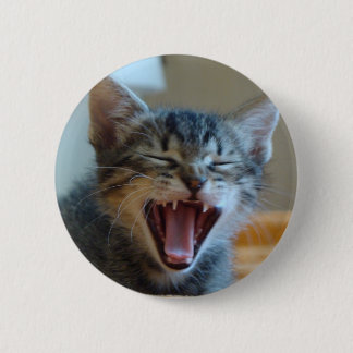 Laughing Kitten 6 Cm Round Badge