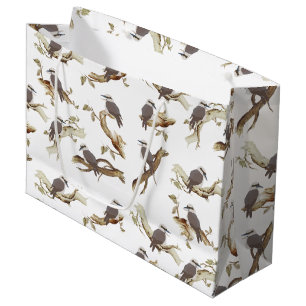 Laughing Kookaburra Australian Bird Eucalyptus Large Gift Bag
