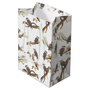 Laughing Kookaburra Australian Bird Eucalyptus Medium Gift Bag