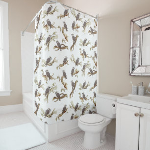 Laughing Kookaburra Australian Bird Eucalyptus  Shower Curtain