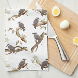 Laughing Kookaburra Australian Bird Eucalyptus Tea Towel