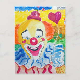 Laughing Larry the Clown Postcard