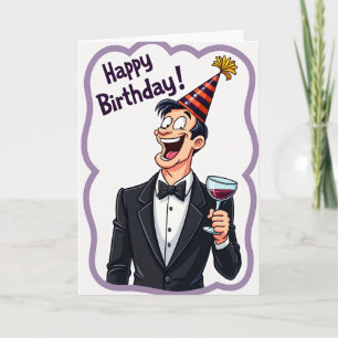 Laughing Man Birthday Card
